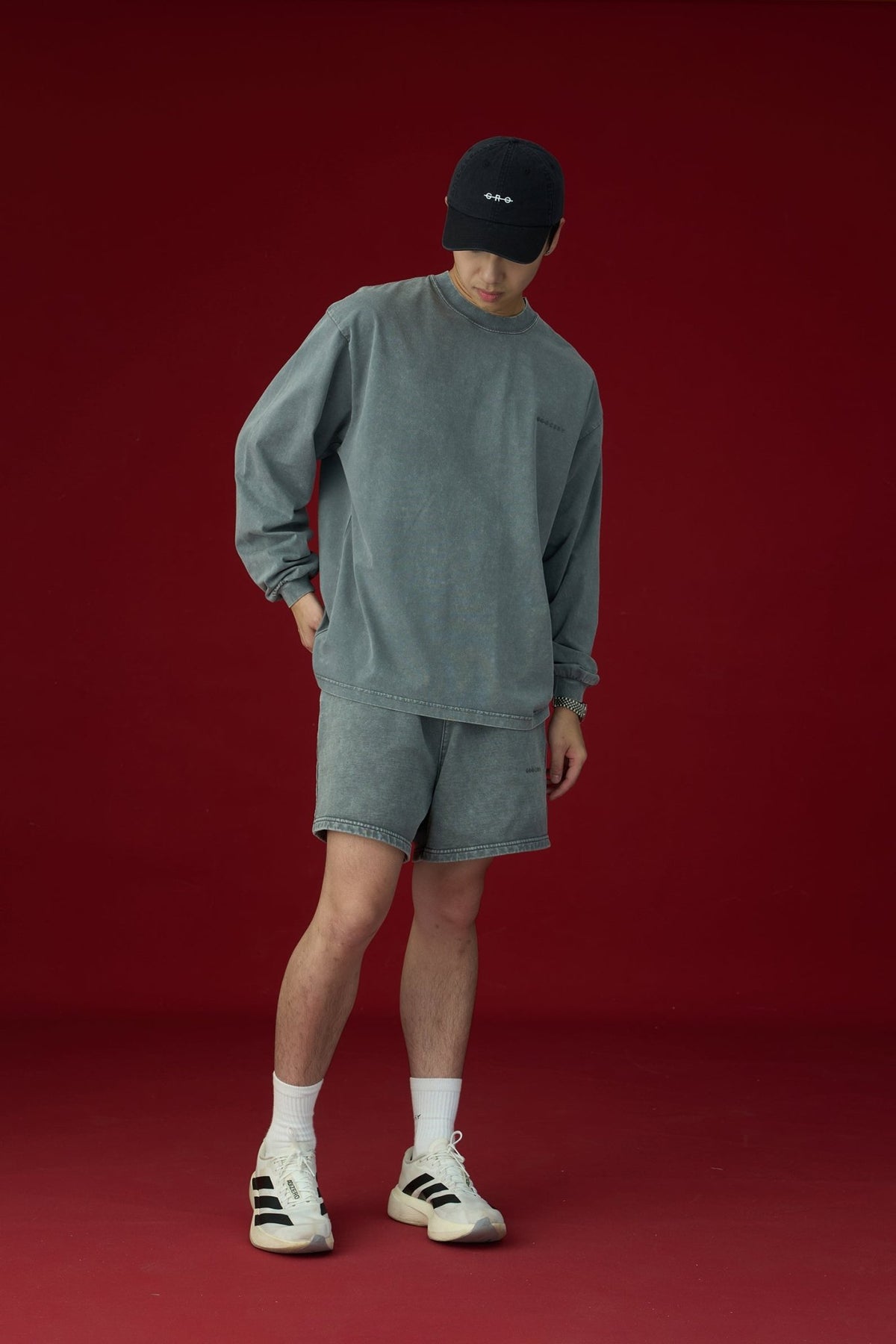 GROCERY BASIC WASHED LONG TOP/ GREY - GROGROCERY