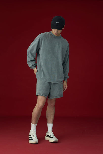 GROCERY BASIC WASHED LONG TOP/ GREY - GROGROCERY