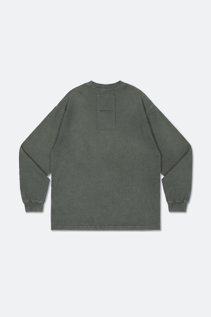 GROCERY BASIC WASHED LONG TOP/ HUNTER GREEN - GROGROCERY
