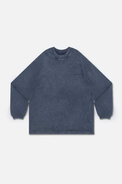 GROCERY BASIC WASHED LONG TOP/ NAVY - GROGROCERY