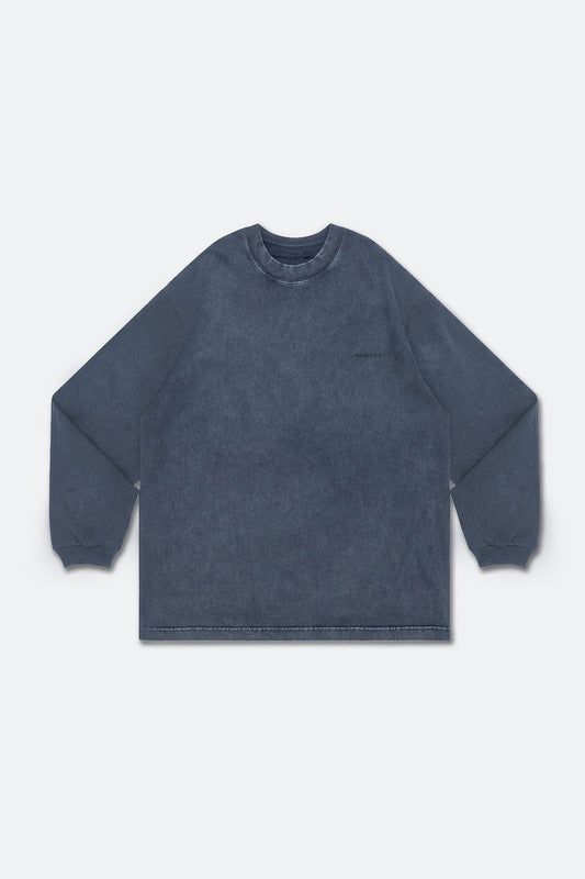 GROCERY BASIC WASHED LONG TOP/ NAVY - GROGROCERY