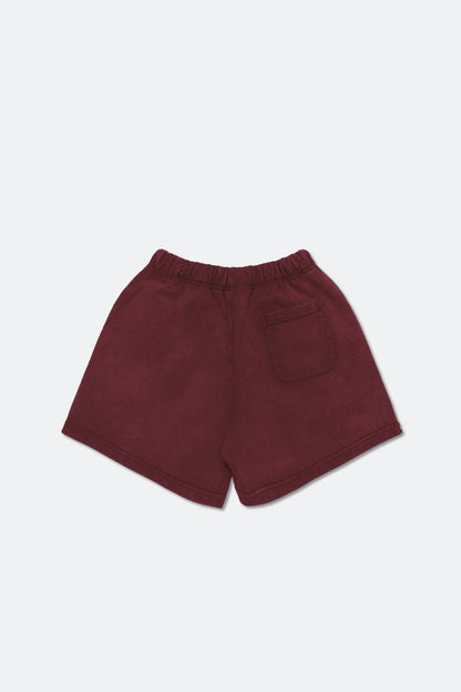 GROCERY BASIC WASHED SWEAT SHORTS/ BURGUNDY - GROGROCERY