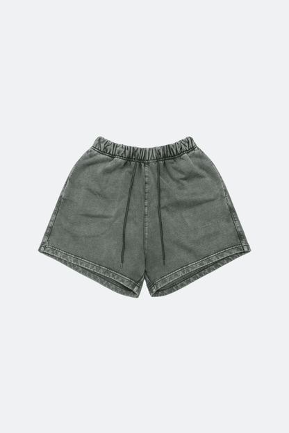 GROCERY BASIC WASHED SWEAT SHORTS/ HUNTER GREEN - GROGROCERY
