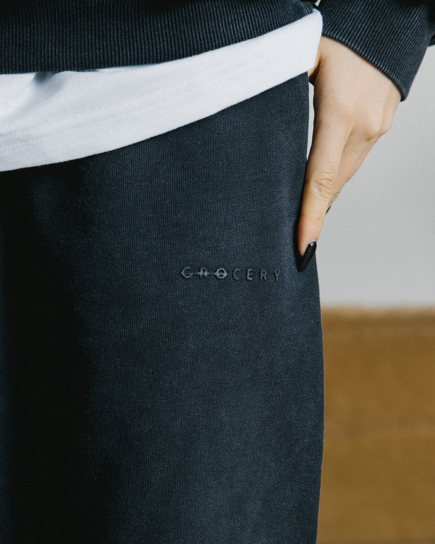 GROCERY BASIC WASHED SWEATPANTS/ BLACK - GROGROCERY
