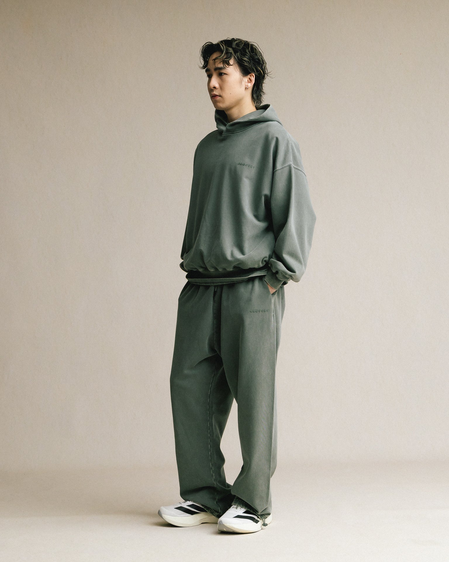 GROCERY BASIC WASHED SWEATPANTS/ HUNTER GREEN - GROGROCERY