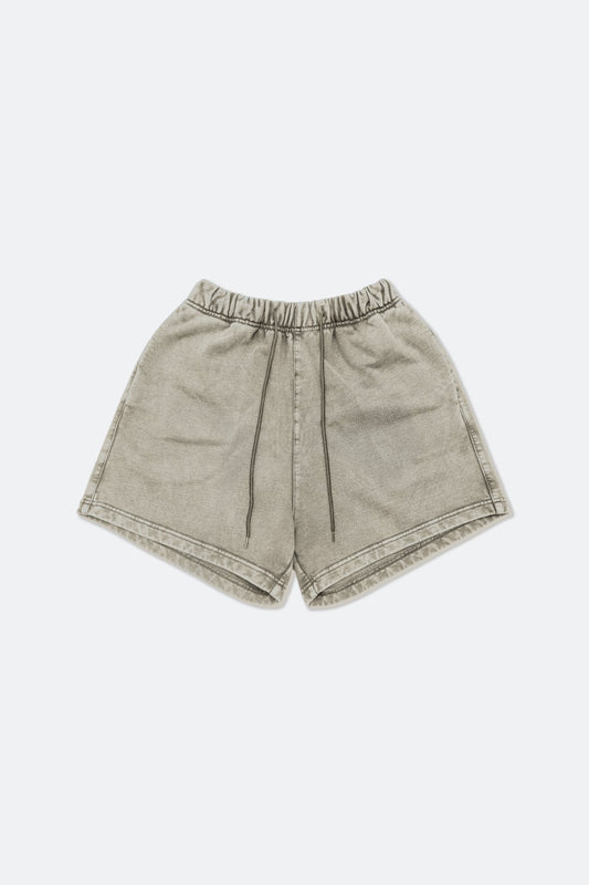 GROCERY BASIC WASHED SWEATSHORT/ GREY OLIVE - GROGROCERY