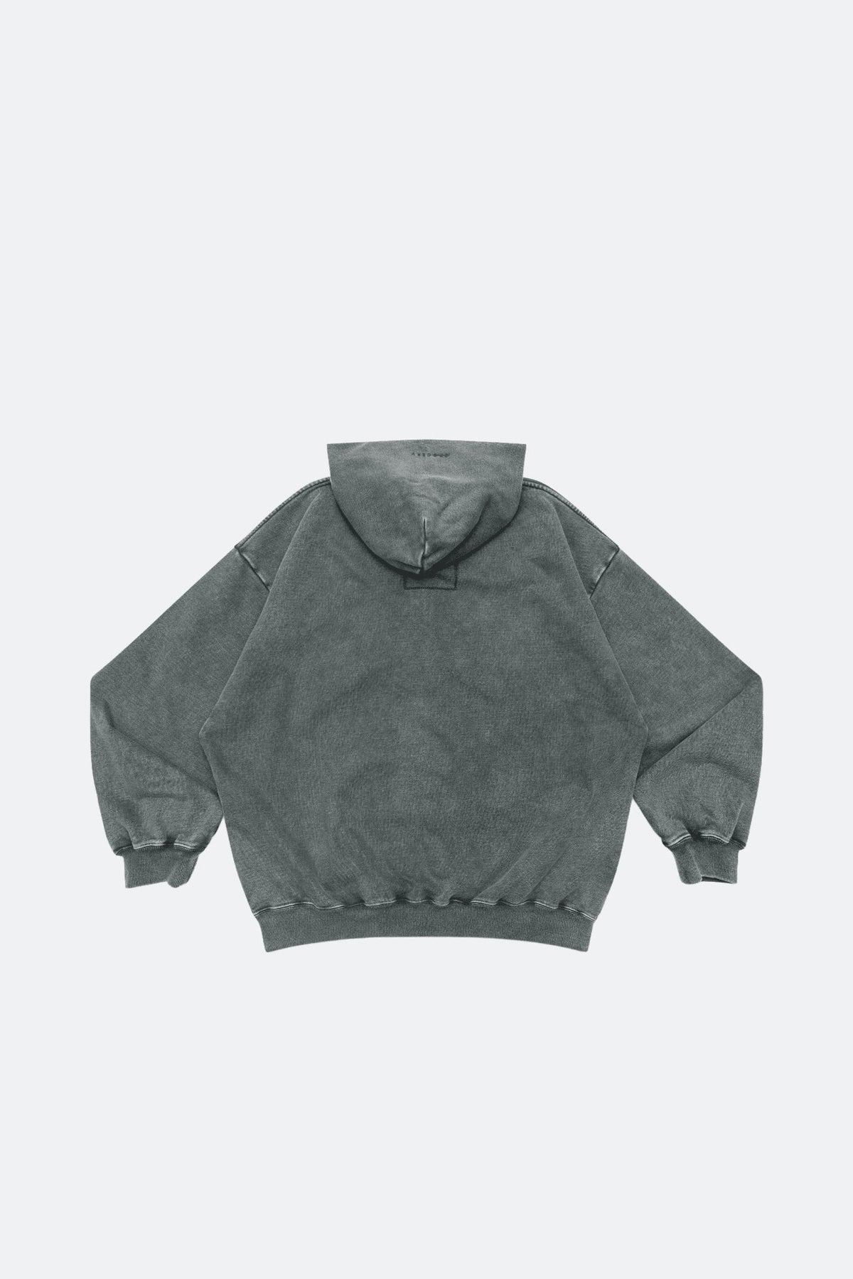 GROCERY BASIC WASHED ZIP UP HOODIE/ GREY - GROGROCERY