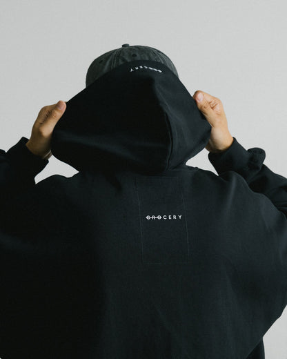 GROCERY BASIC ZIP UP HOODIE/ BLACK - GROGROCERY
