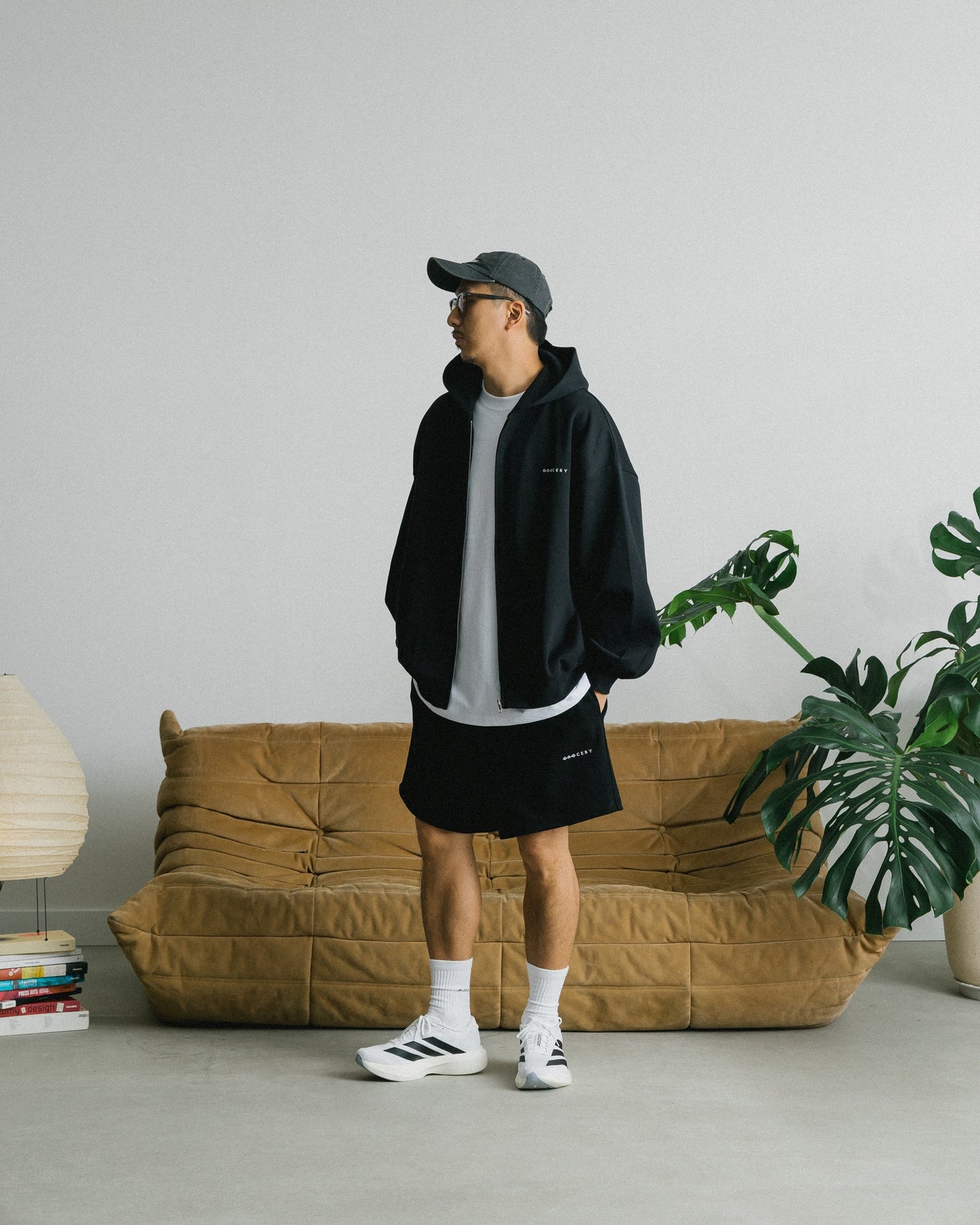 GROCERY BASIC ZIP UP HOODIE/ BLACK - GROGROCERY