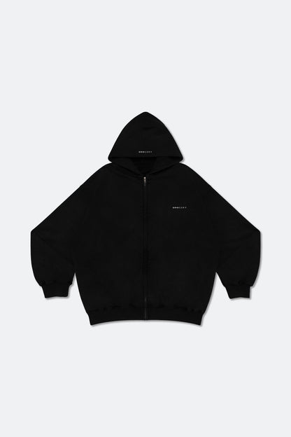 GROCERY BASIC ZIP UP HOODIE/ BLACK - GROGROCERY