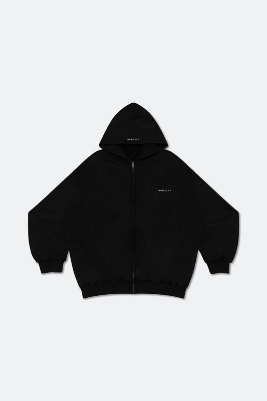 GROCERY BASIC ZIP UP HOODIE/ BLACK - GROGROCERY