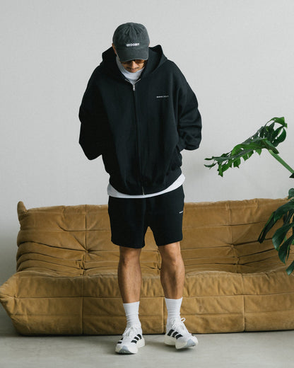 GROCERY BASIC ZIP UP HOODIE/ BLACK - GROGROCERY