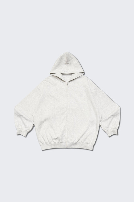 GROCERY BASIC ZIP UP HOODIE/ HEATHER GREY - GROGROCERY