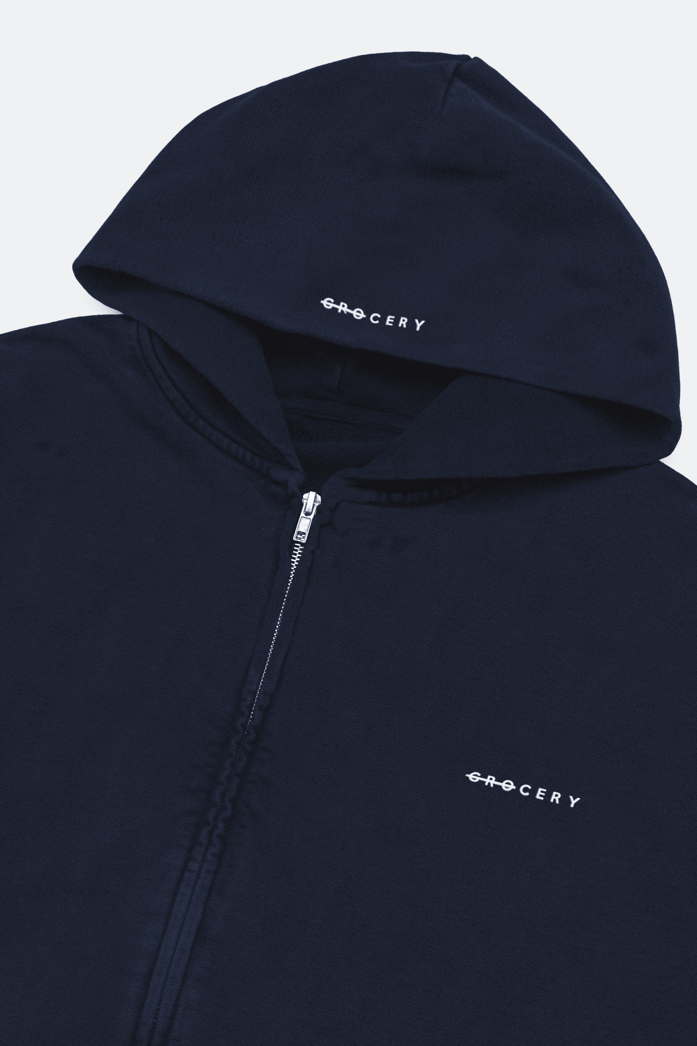 GROCERY BASIC ZIP UP HOODIE/ NAVY - GROGROCERY