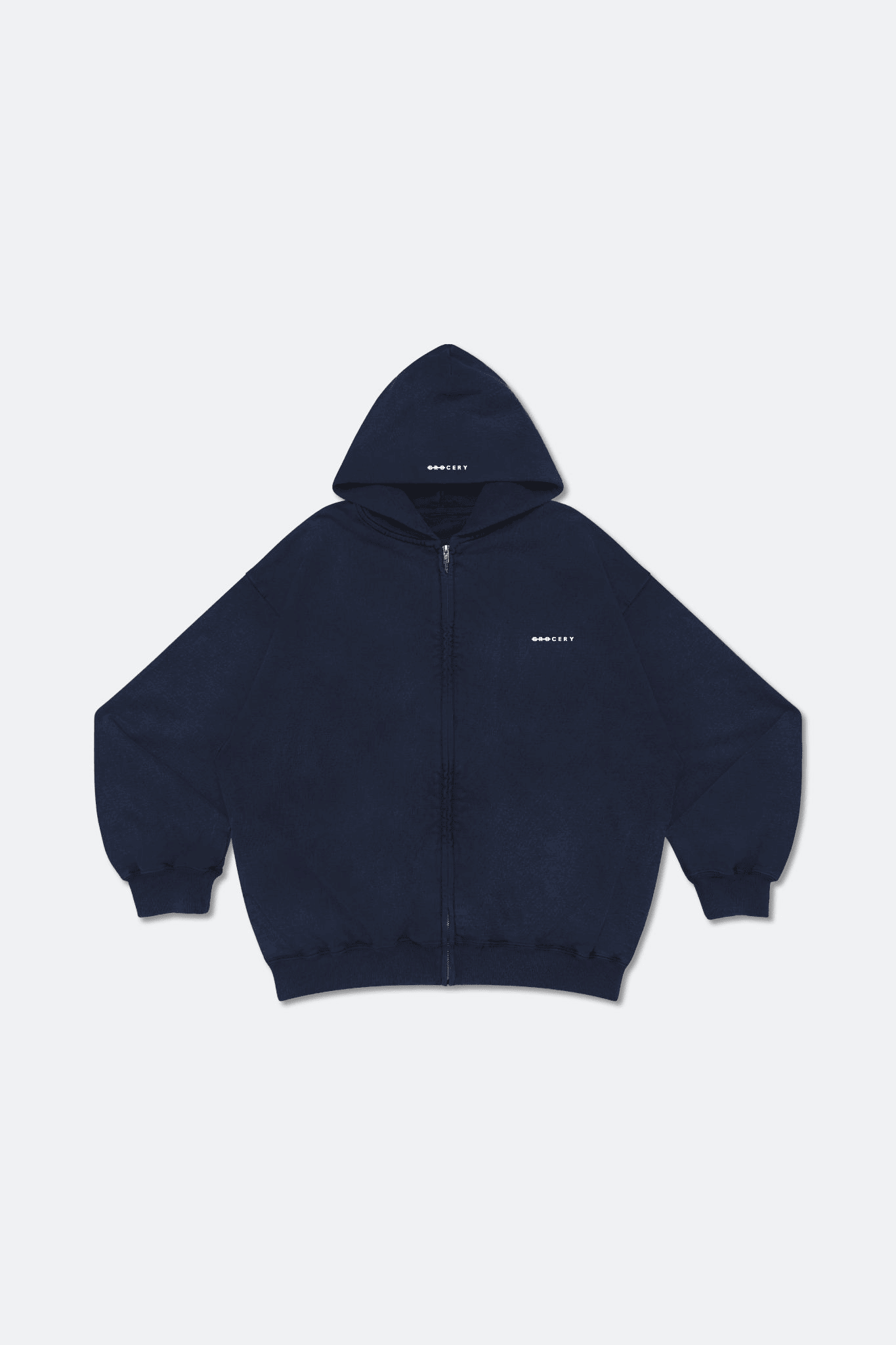GROCERY BASIC ZIP UP HOODIE/ NAVY - GROGROCERY