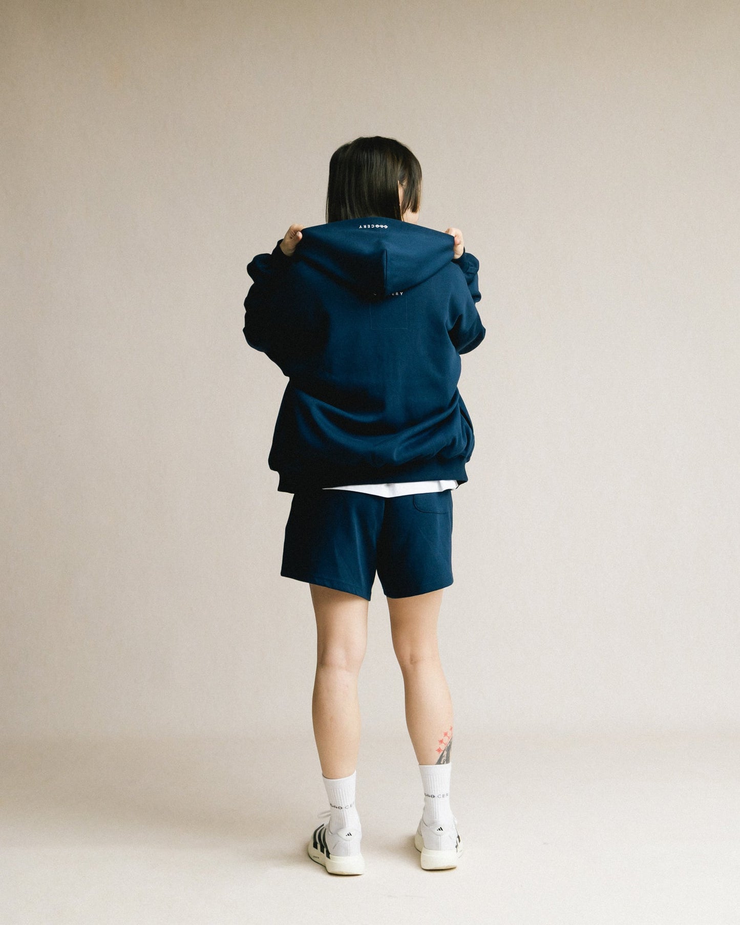 GROCERY BASIC ZIP UP HOODIE/ NAVY - GROGROCERY