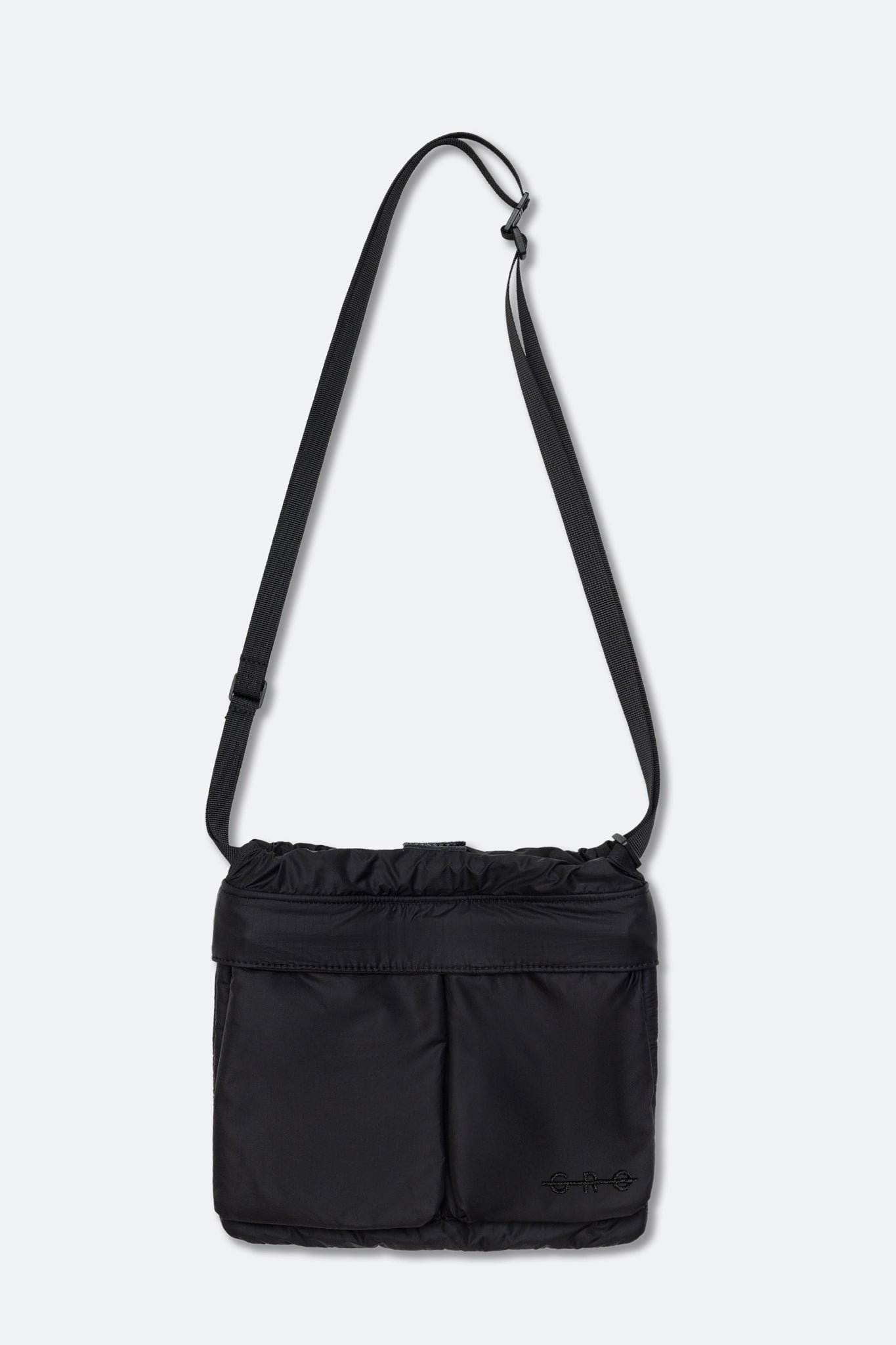 GROCERY BG - 002 PADDED NYLON MESSENGER BAG/ BLACK - GROGROCERY