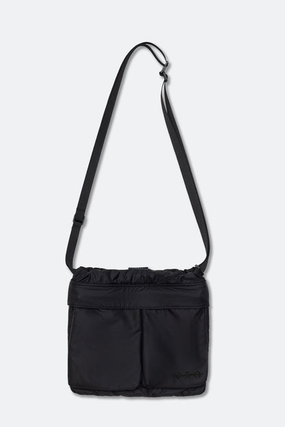 GROCERY BG - 002 PADDED NYLON MESSENGER BAG/ BLACK - GROGROCERY