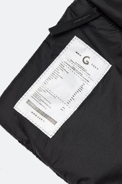 GROCERY BG - 002 PADDED NYLON MESSENGER BAG/ BLACK - GROGROCERY