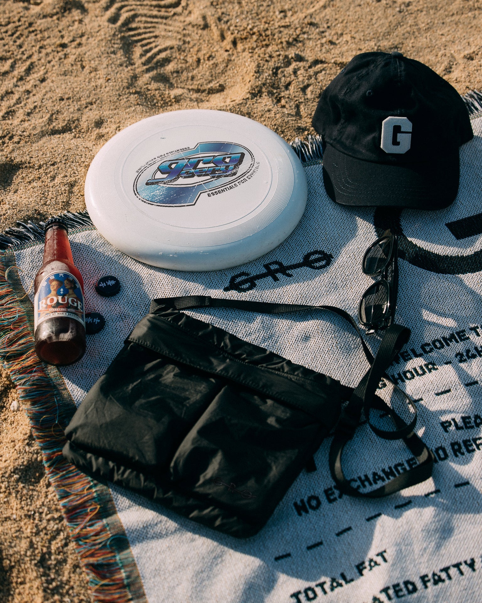 GROCERY BG - 002 PADDED NYLON MESSENGER BAG/ BLACK - GROGROCERY