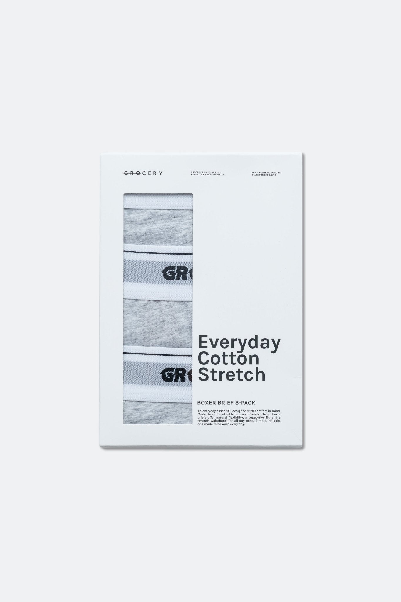 GROCERY BOXER BRIEF 3 - PACK/ GREY - GROGROCERY