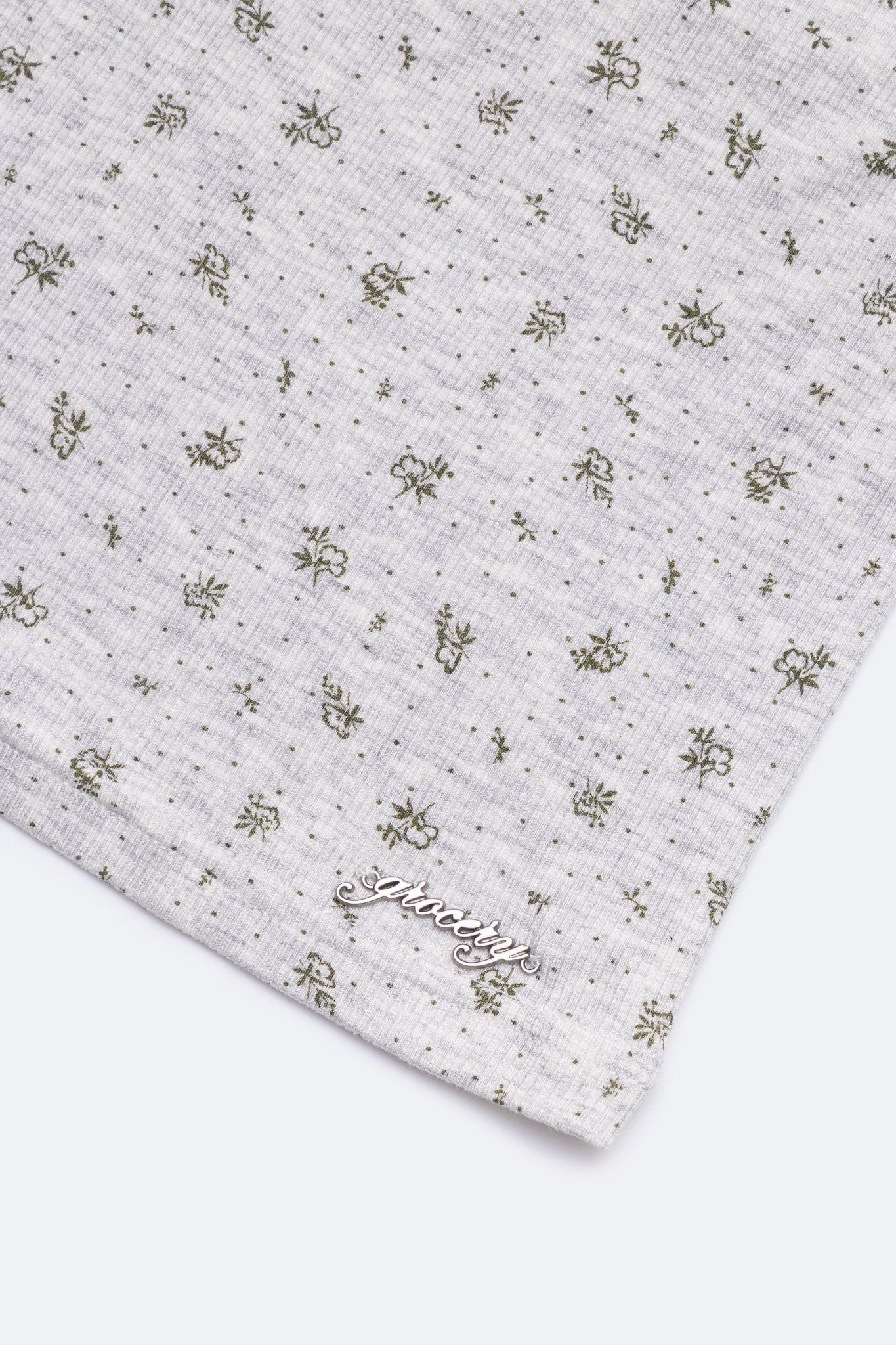 GROCERY CAMISOLE TANK TOP/ GREY FLORAL - GROGROCERY