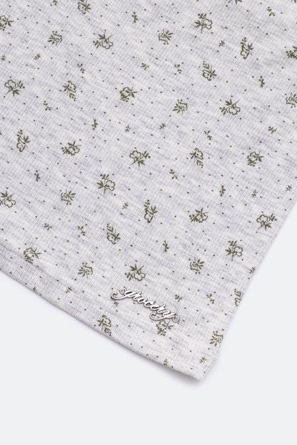 GROCERY CAMISOLE TANK TOP/ GREY FLORAL - GROGROCERY