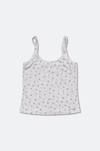 GROCERY CAMISOLE TANK TOP/ GREY FLORAL - GROGROCERY