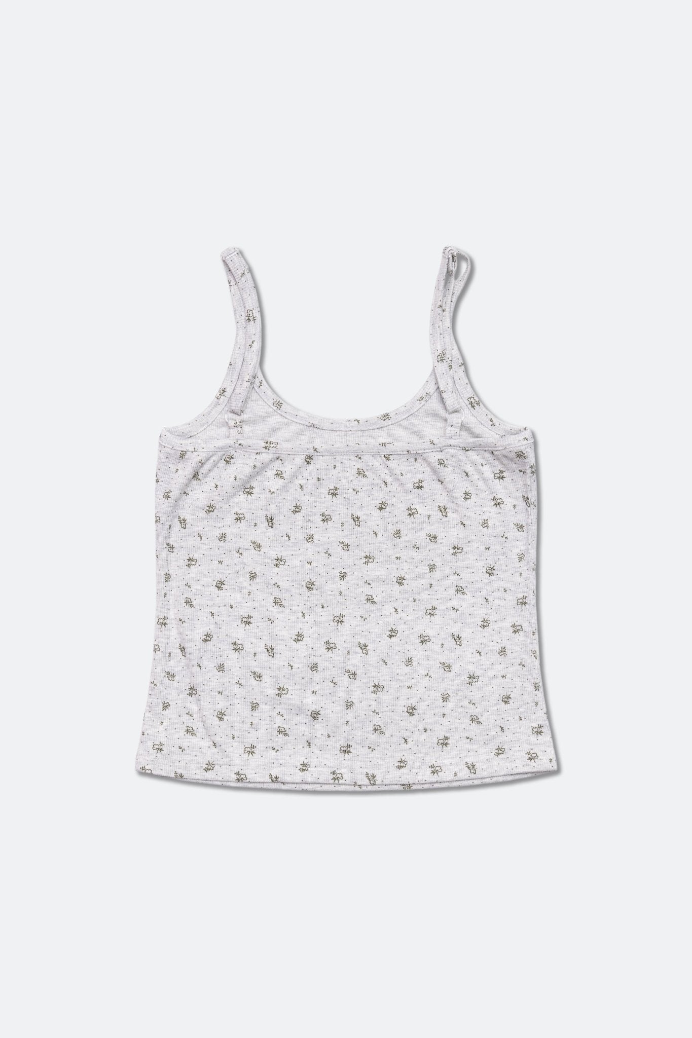 GROCERY CAMISOLE TANK TOP/ GREY FLORAL - GROGROCERY