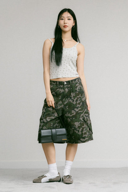GROCERY CAMISOLE TANK TOP/ GREY FLORAL - GROGROCERY