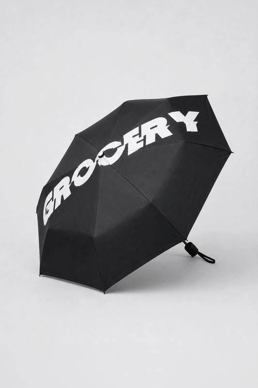 GROCERY CLASSIC LOGO AUTOMATIC UMBRELLAS/ BLACK - GROGROCERY