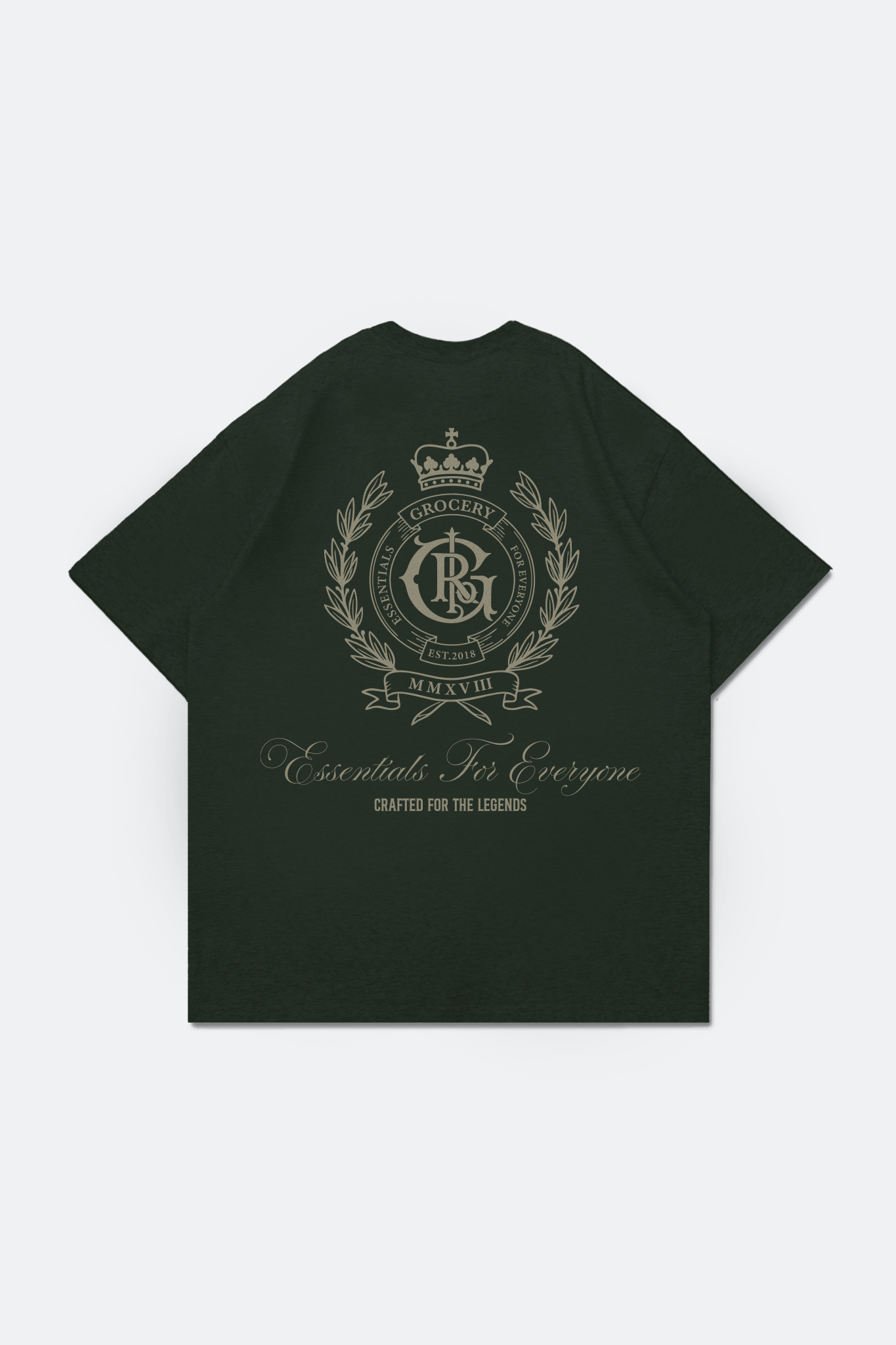 ⁠GROCERY COLLEGE EMBLEM GRAPHIC TEE/ BRITISH GREEN - GROGROCERY