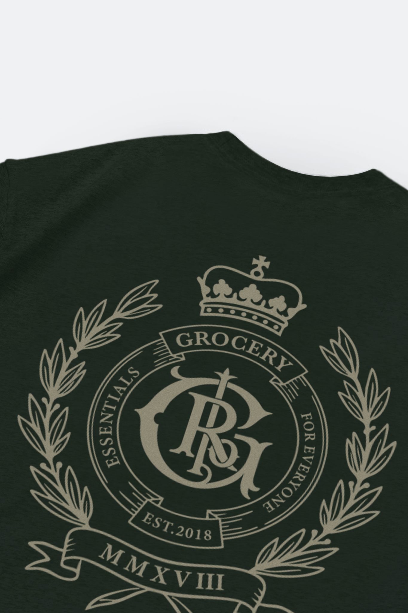 ⁠GROCERY COLLEGE EMBLEM GRAPHIC TEE/ BRITISH GREEN - GROGROCERY