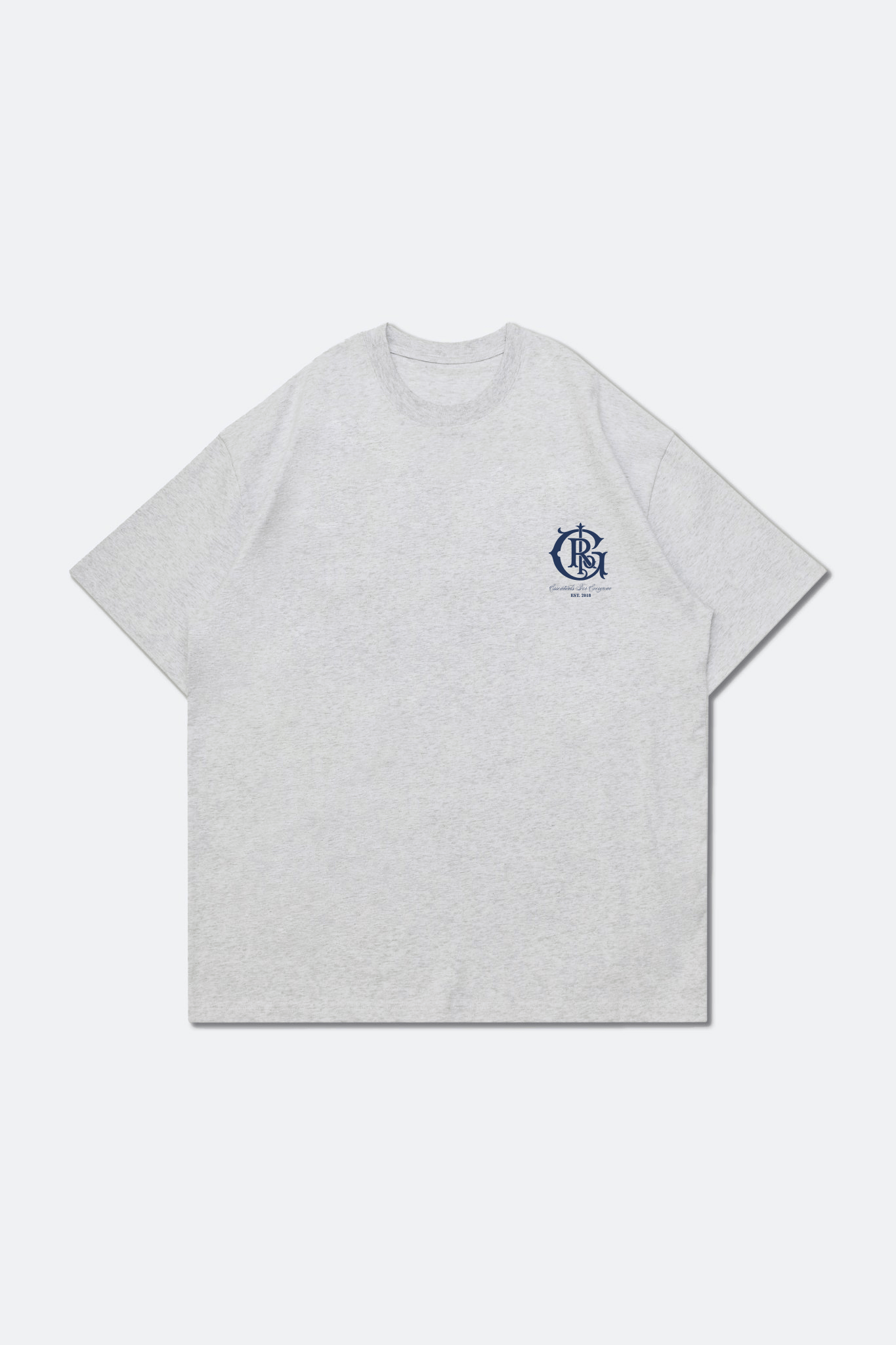 GROCERY COLLEGE EMBLEM GRAPHIC TEE/ HEATHER GREY - GROGROCERY
