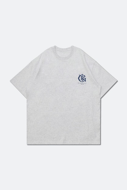 GROCERY COLLEGE EMBLEM GRAPHIC TEE/ HEATHER GREY - GROGROCERY