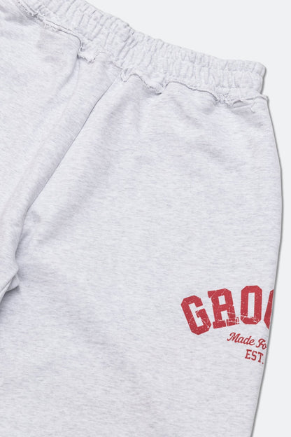 GROCERY COLLEGE LOGO WIDE LEG SWEATPANTS/ GREY - GROGROCERY
