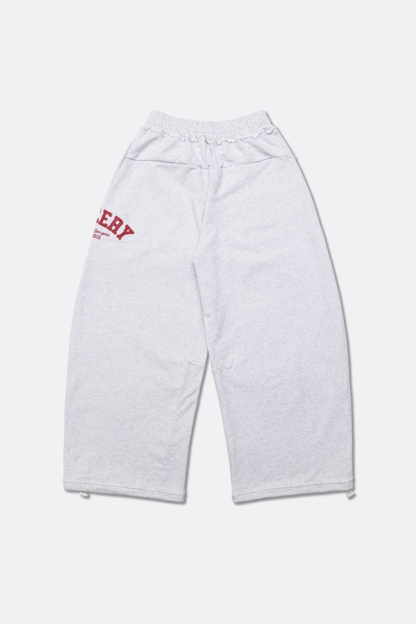 GROCERY COLLEGE LOGO WIDE LEG SWEATPANTS/ GREY - GROGROCERY