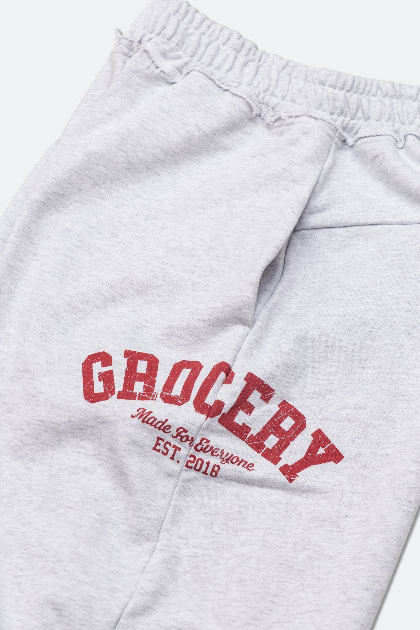 GROCERY COLLEGE LOGO WIDE LEG SWEATPANTS/ GREY - GROGROCERY