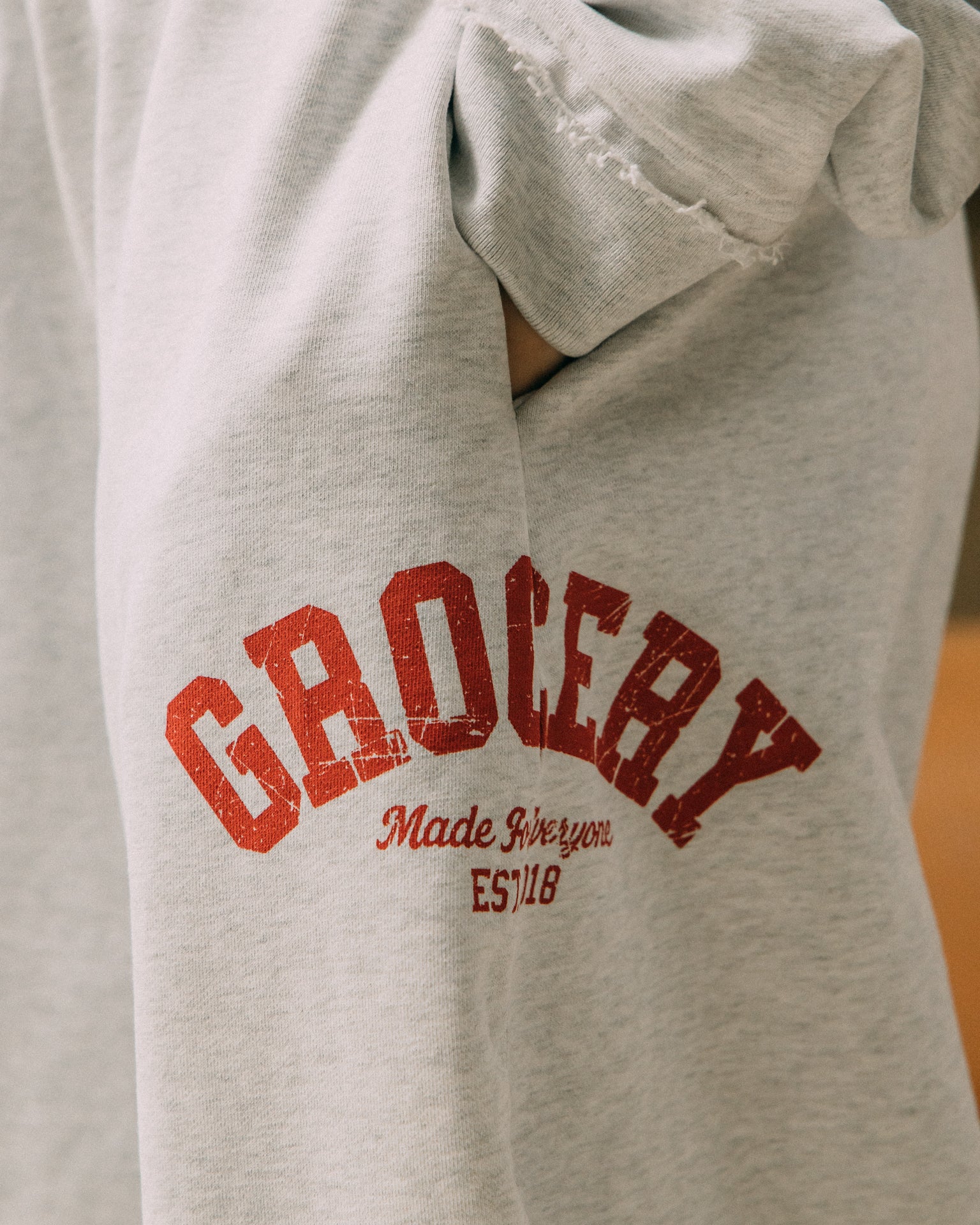 GROCERY COLLEGE LOGO WIDE LEG SWEATPANTS/ GREY - GROGROCERY