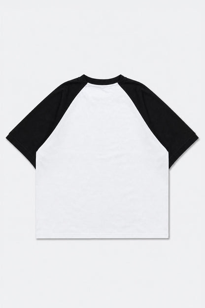 GROCERY CONTRAST RAGLAN LOGO TEE/ BLACK - GROGROCERY