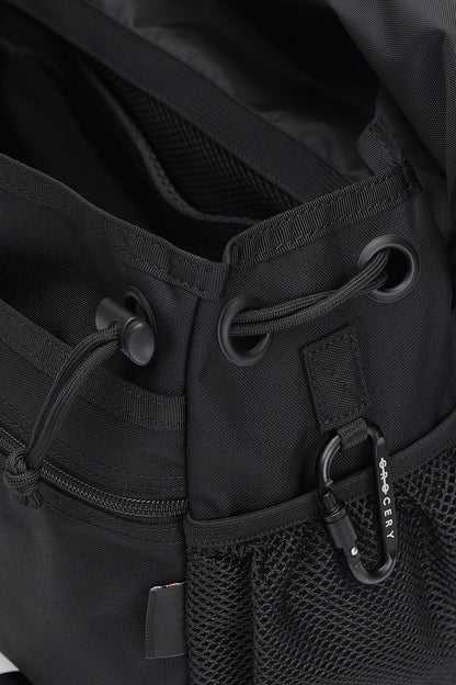 GROCERY CORDURA CROSS BODY MESSENGER BAG/ BLACK - GROGROCERY