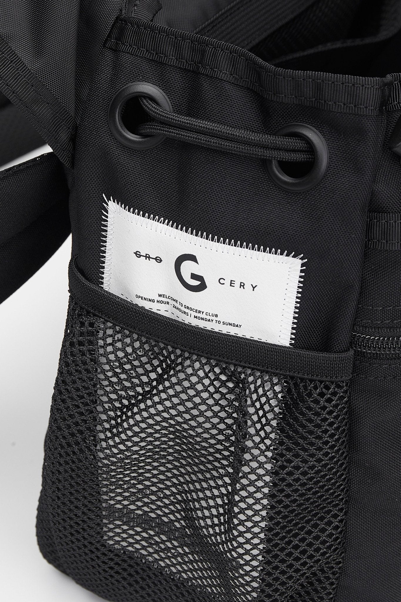GROCERY CORDURA CROSS BODY MESSENGER BAG/ BLACK - GROGROCERY