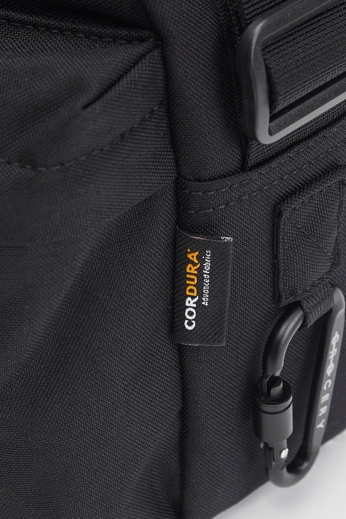 GROCERY CORDURA DOUBLE POCKET SHOULDER BAG/ BLACK - GROGROCERY