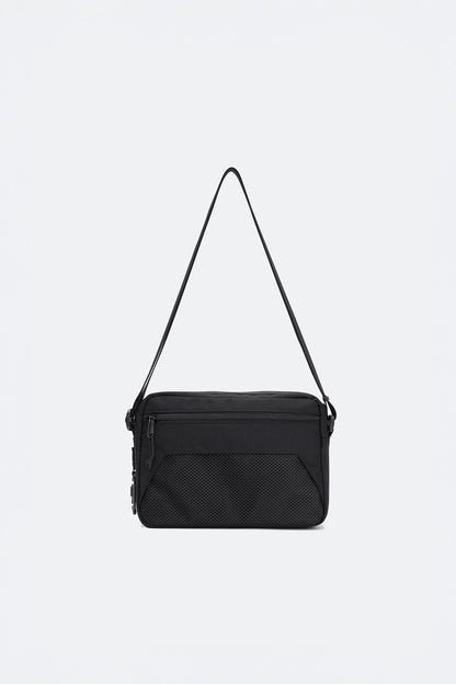 GROCERY CORDURA DOUBLE POCKET SHOULDER BAG/ BLACK - GROGROCERY