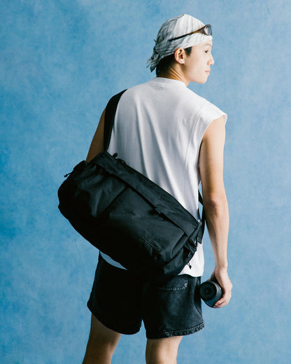 GROCERY CORDURA MULTI POCKET MESSENGER BAG/ BLACK - GROGROCERY