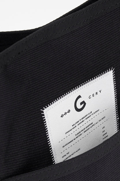 GROCERY CORDURA TOTE BAG/ BLACK - GROGROCERY
