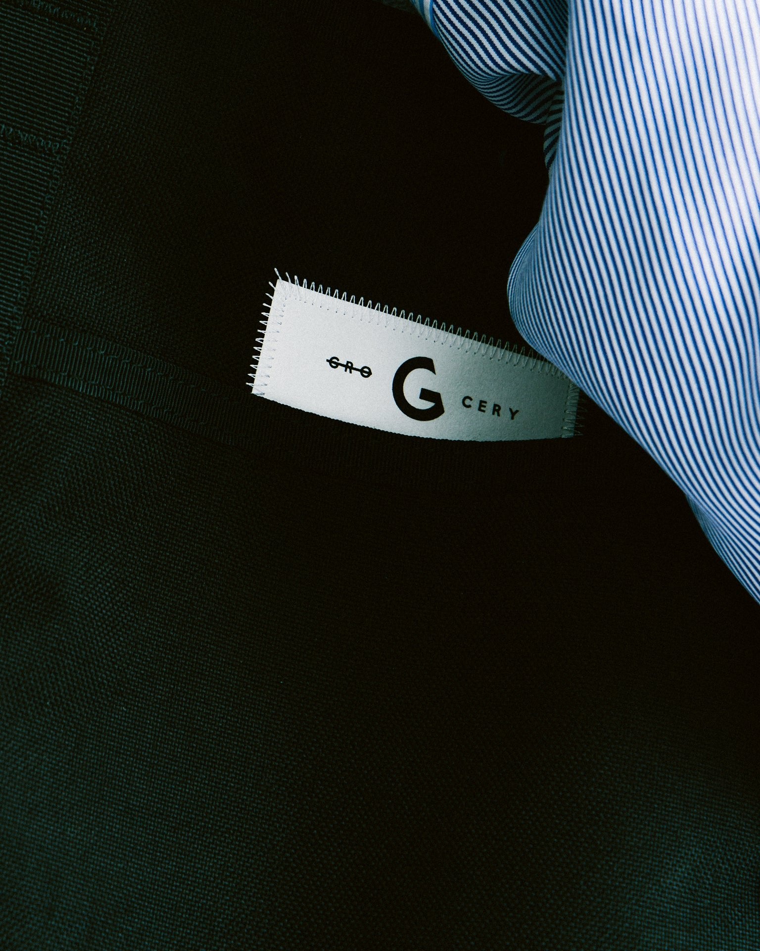 GROCERY CORDURA TOTE BAG/ BLACK - GROGROCERY