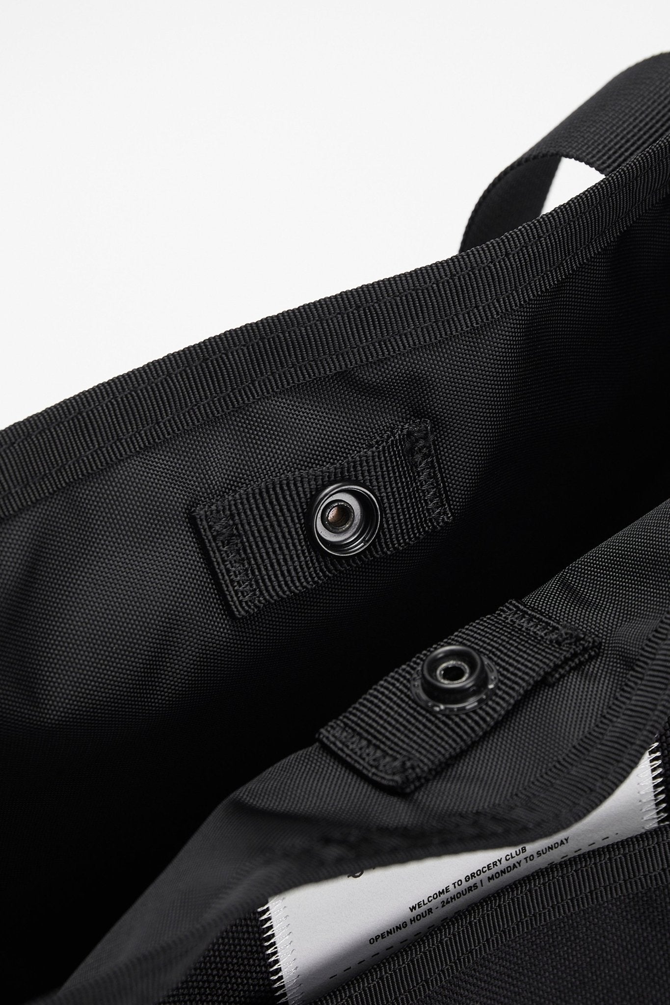 GROCERY CORDURA TOTE BAG/ BLACK - GROGROCERY