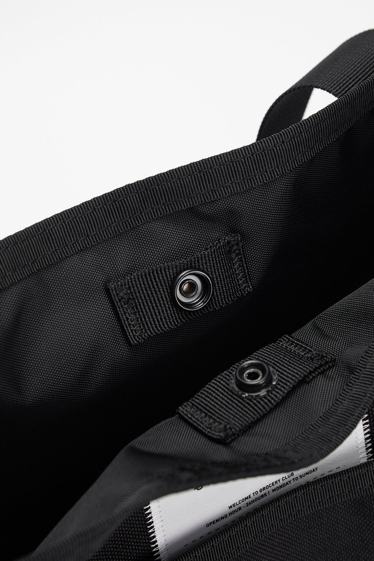 GROCERY CORDURA TOTE BAG/ BLACK - GROGROCERY