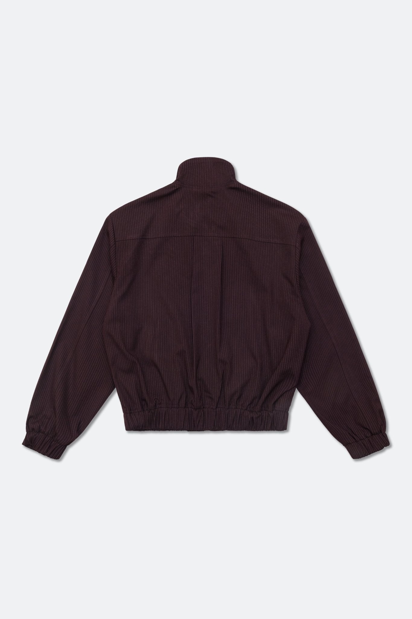 GROCERY CROPPED PINSTRIPE JACKET/ BURGUNDY - GROGROCERY